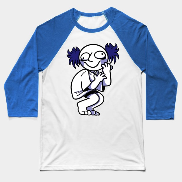 Blue Weirdo Baseball T-Shirt by Get A Klu Comics